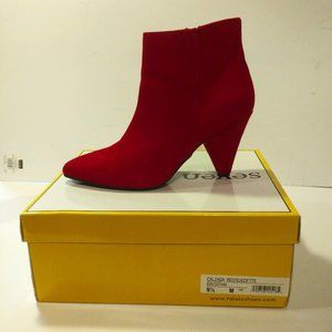 Seven Dials "Calzada" red ankle boots, Size 9.5M